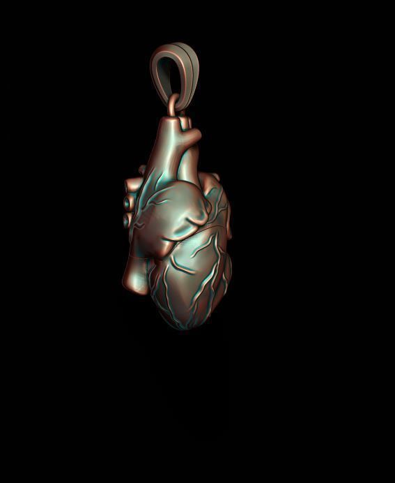 heart pendant 3D print model_6