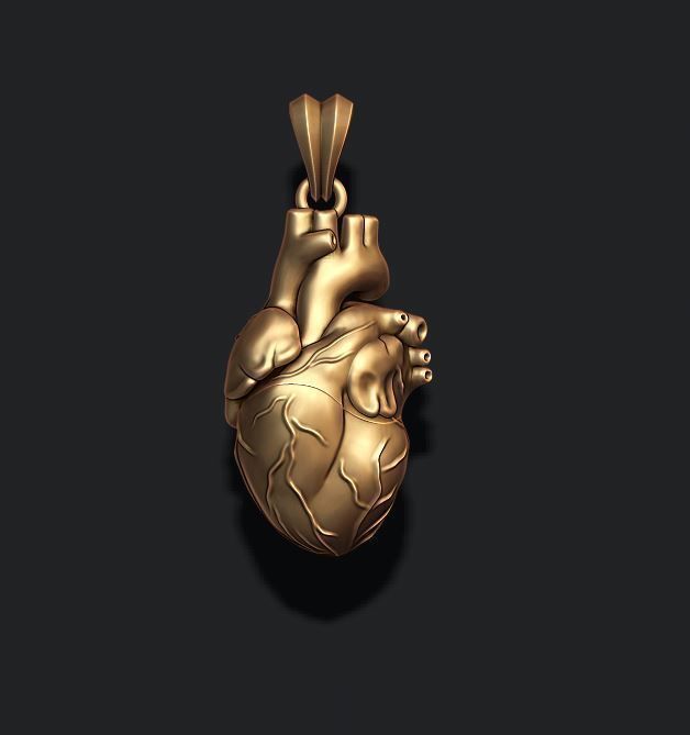 heart pendant 3D print model_1