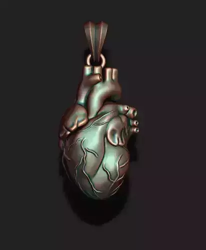 heart pendant 3D print model