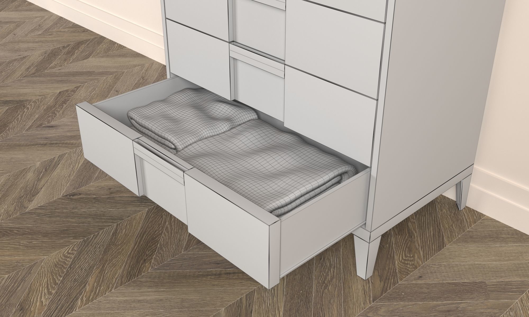 ALF Soprano chest Modern Itallian woodern furniture 3D model_4