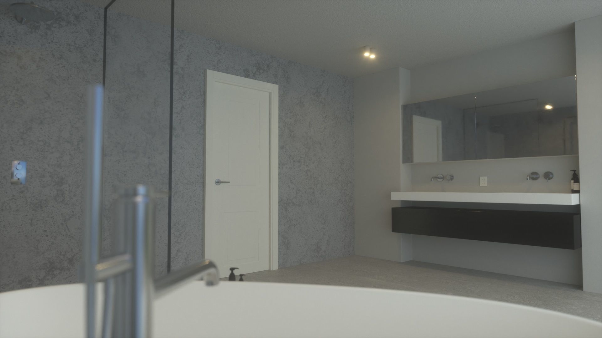 Bathroom with a view 3D model_4