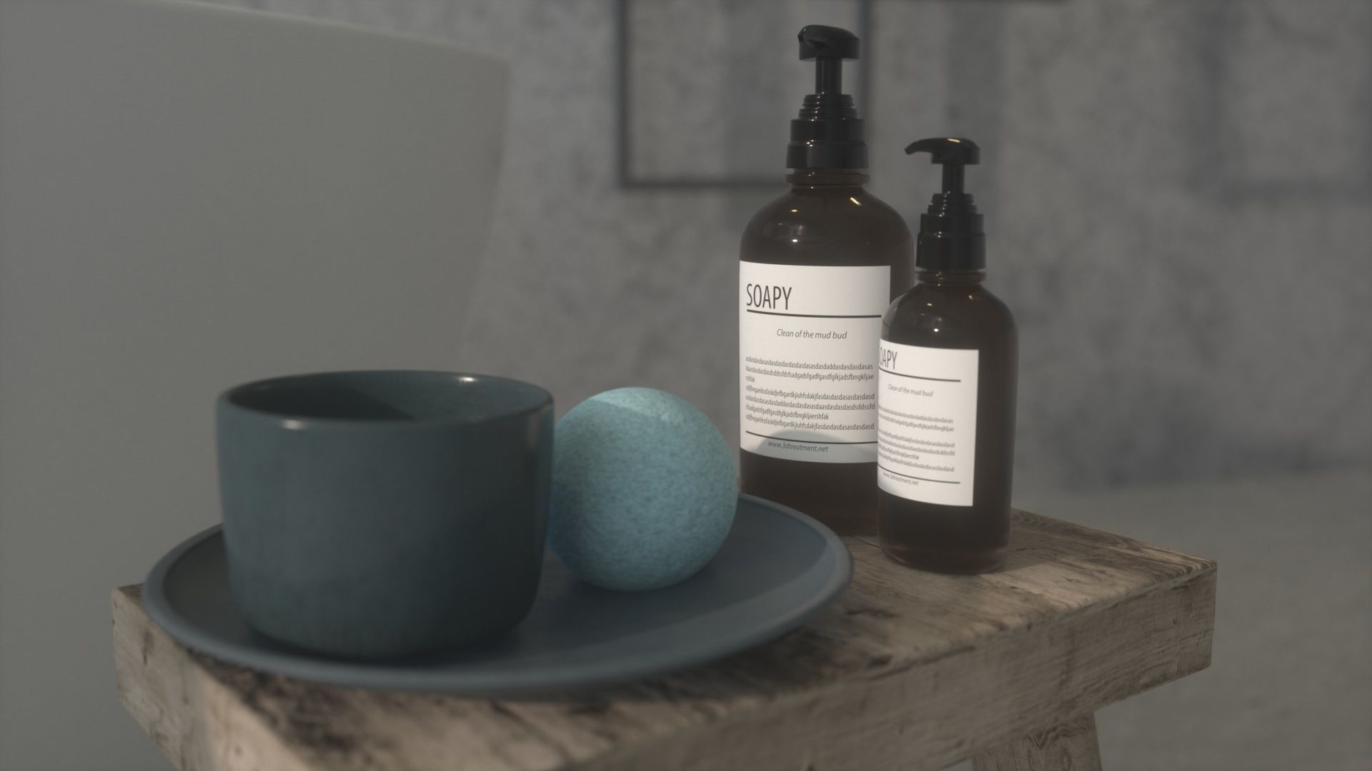 Bathroom with a view 3D model_3