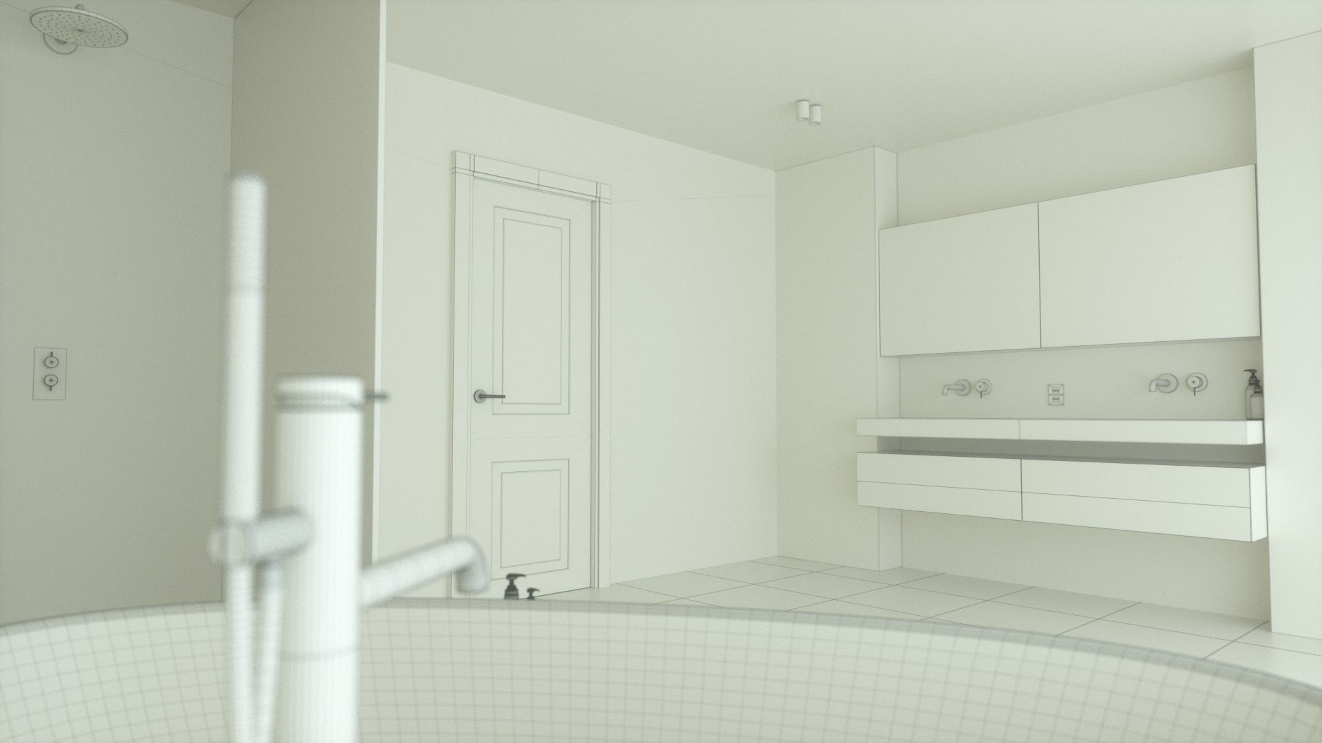 Bathroom with a view 3D model_6