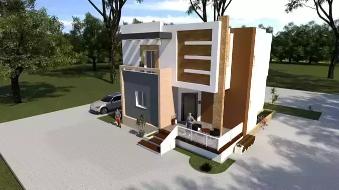 3D buildings and architecture models and landscapes