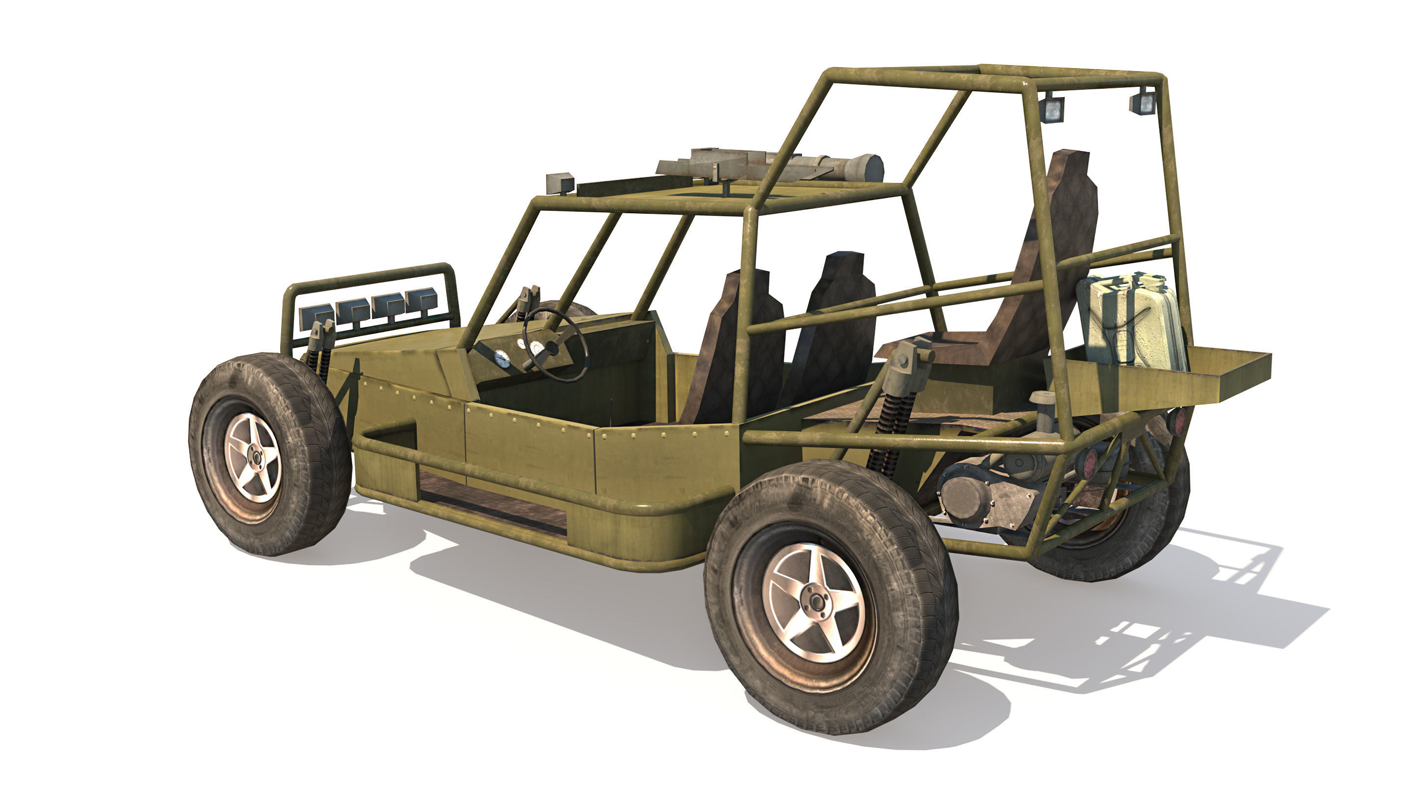Dune Military Buggy Low-poly 3D model_1