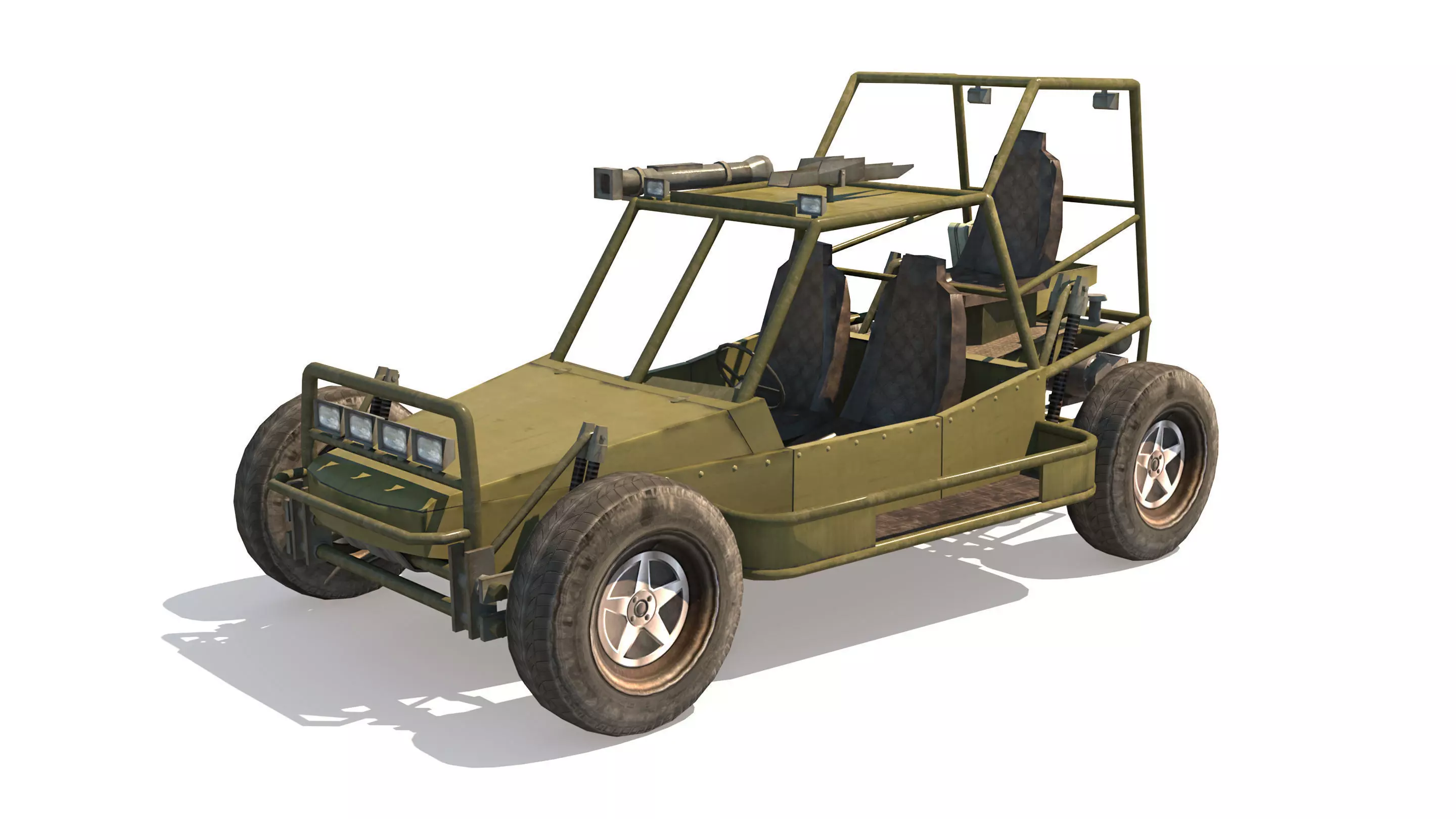 Dune Military Buggy Low-poly 3D model_0
