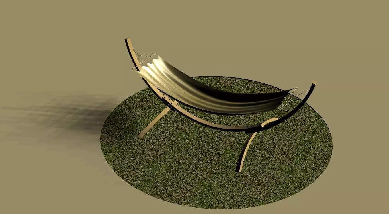 Hammock chair 3D model_0