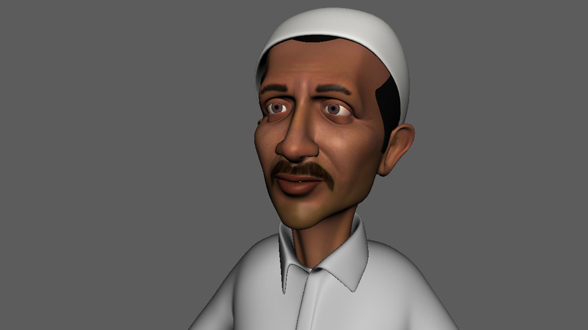 Poor Arab Saudi Man 3D model_2