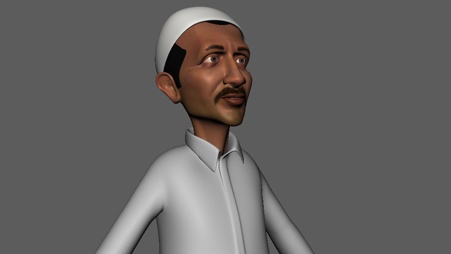 Poor Arab Saudi Man 3D model_1