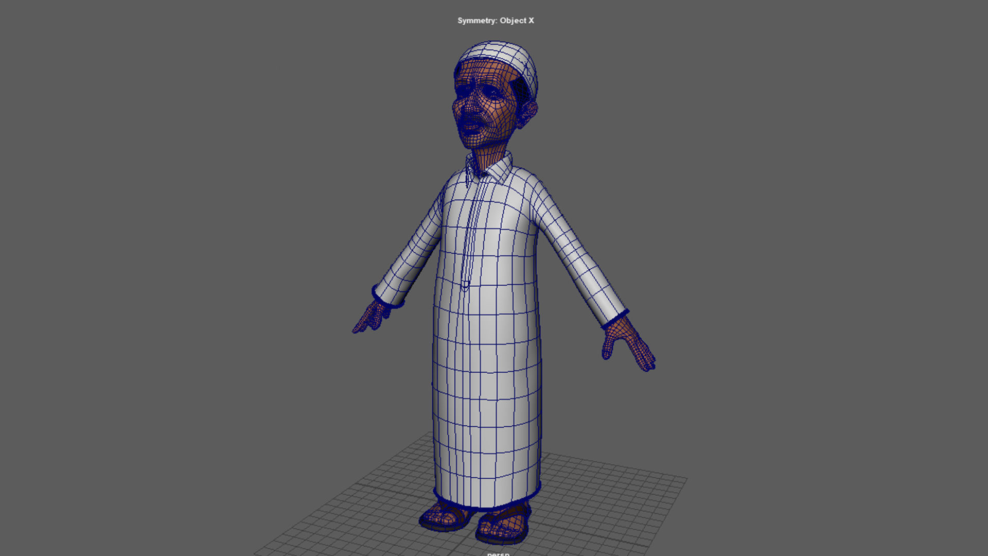 Poor Arab Saudi Man 3D model_4