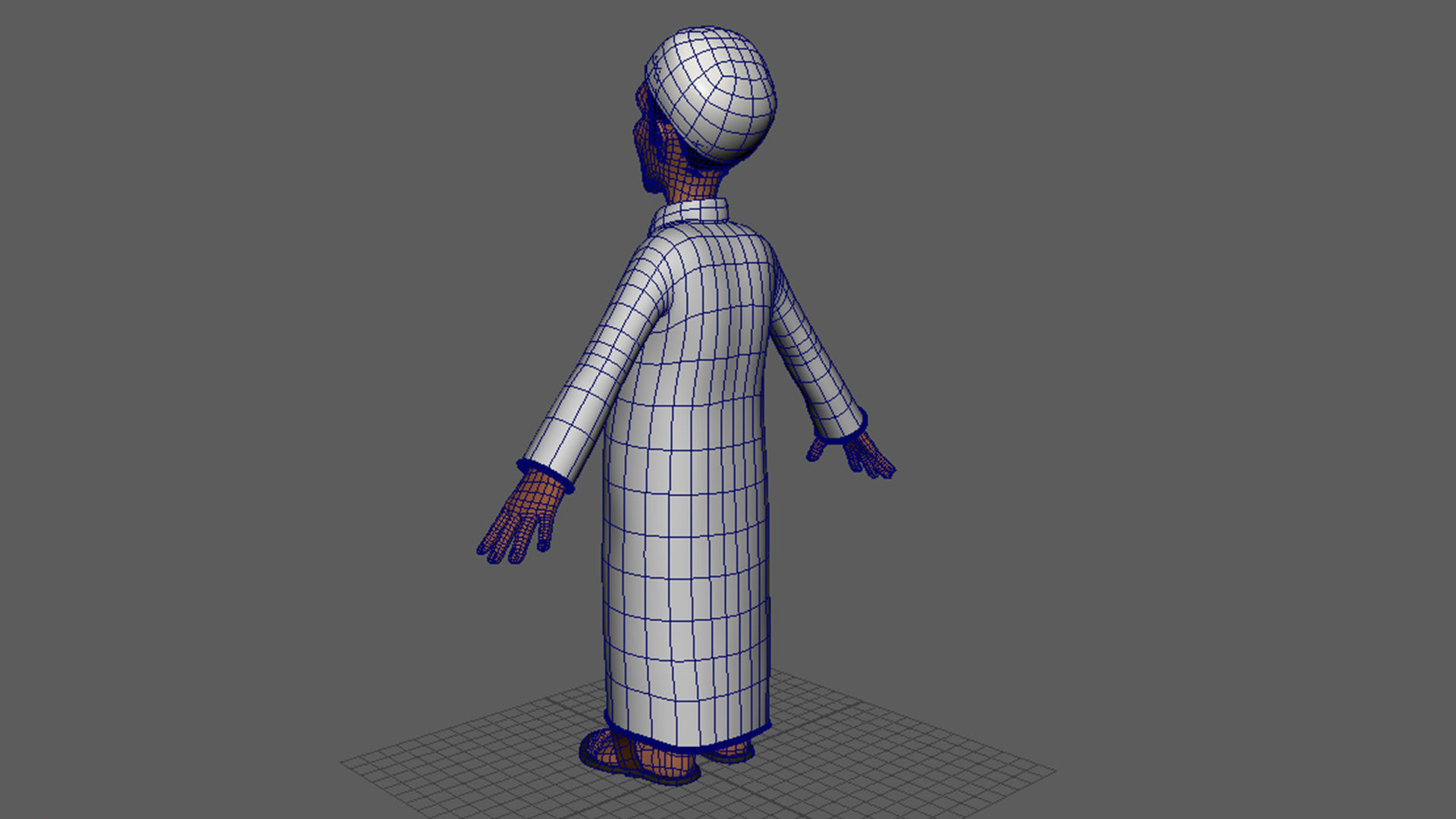 Poor Arab Saudi Man 3D model_3