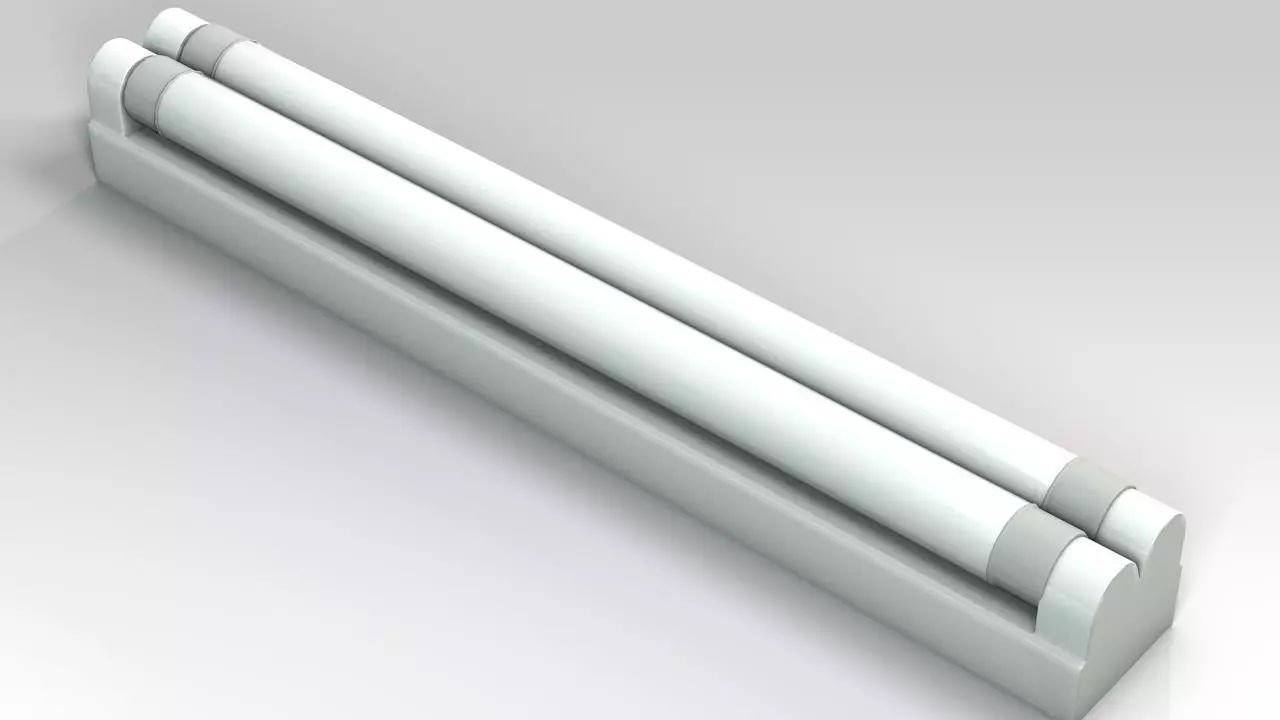 Light tube 3D model_0