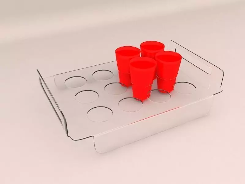 ACRYLLIC TRAY FOR 12oz PLASTIC CUPS Low-poly 3D model_0
