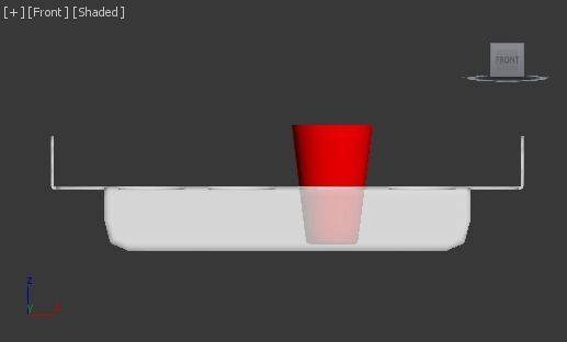 ACRYLLIC TRAY FOR 12oz PLASTIC CUPS Low-poly 3D model_11
