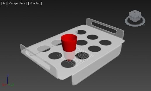 ACRYLLIC TRAY FOR 12oz PLASTIC CUPS Low-poly 3D model_12