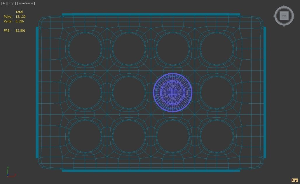 ACRYLLIC TRAY FOR 12oz PLASTIC CUPS Low-poly 3D model_6