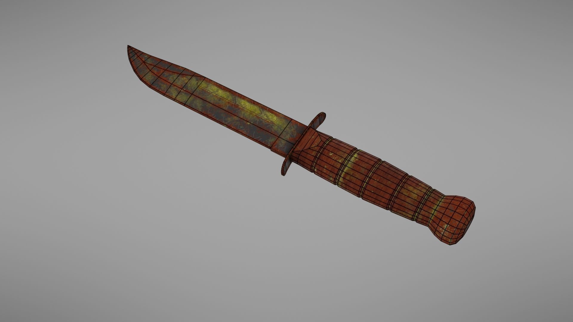 Knife Ka-Bar Low-poly 3D model_42