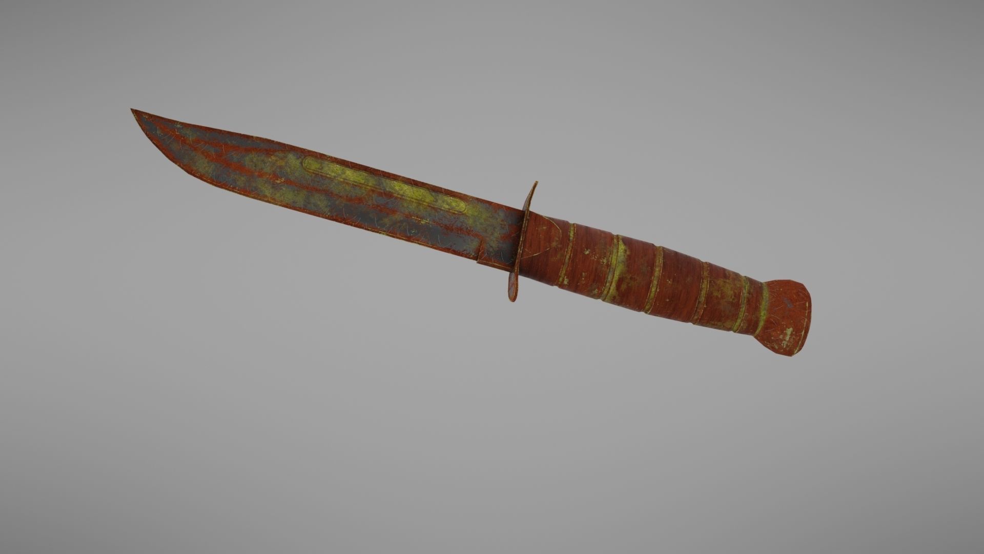 Knife Ka-Bar Low-poly 3D model_7