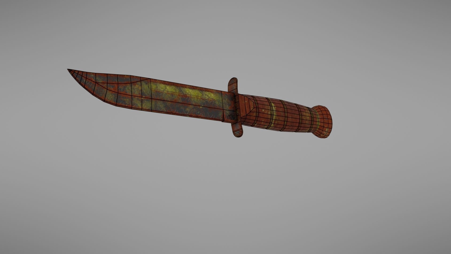 Knife Ka-Bar Low-poly 3D model_29