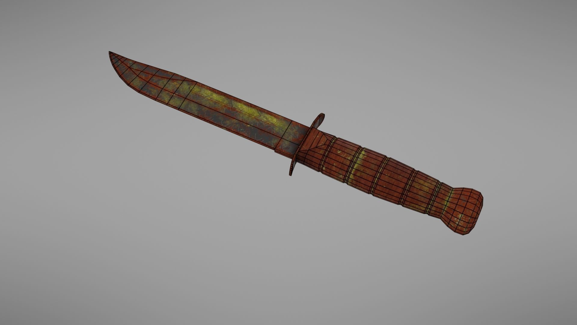 Knife Ka-Bar Low-poly 3D model_24