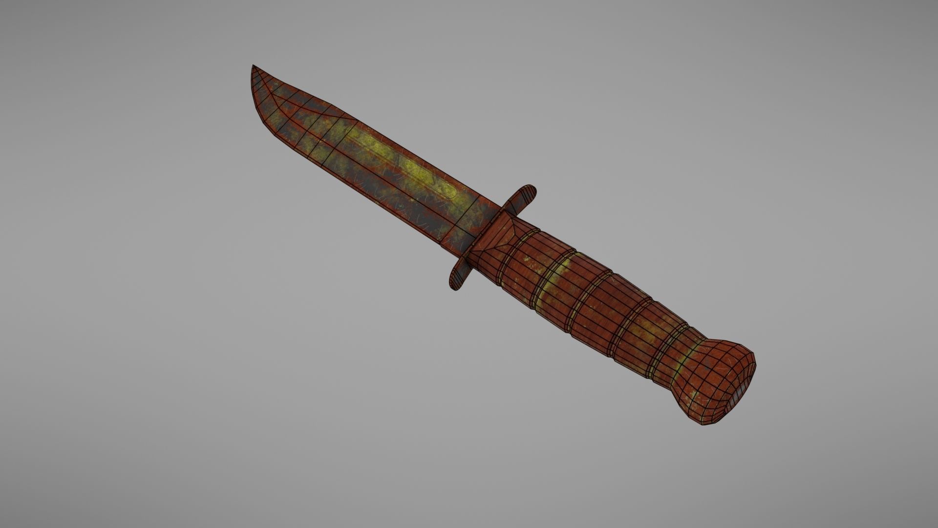 Knife Ka-Bar Low-poly 3D model_41
