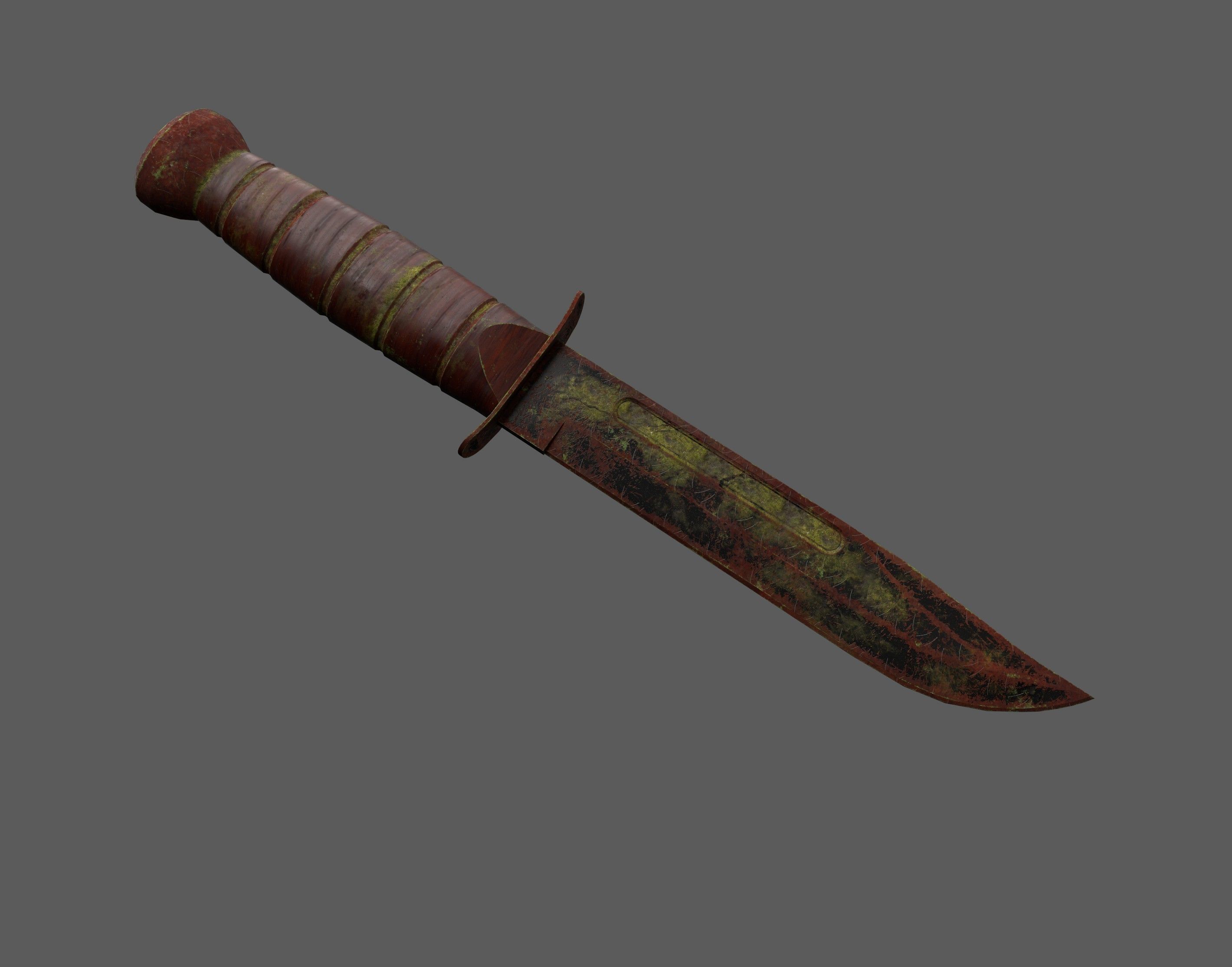Knife Ka-Bar Low-poly 3D model_3