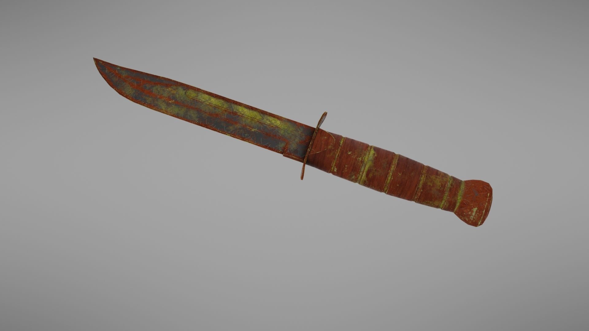 Knife Ka-Bar Low-poly 3D model_6