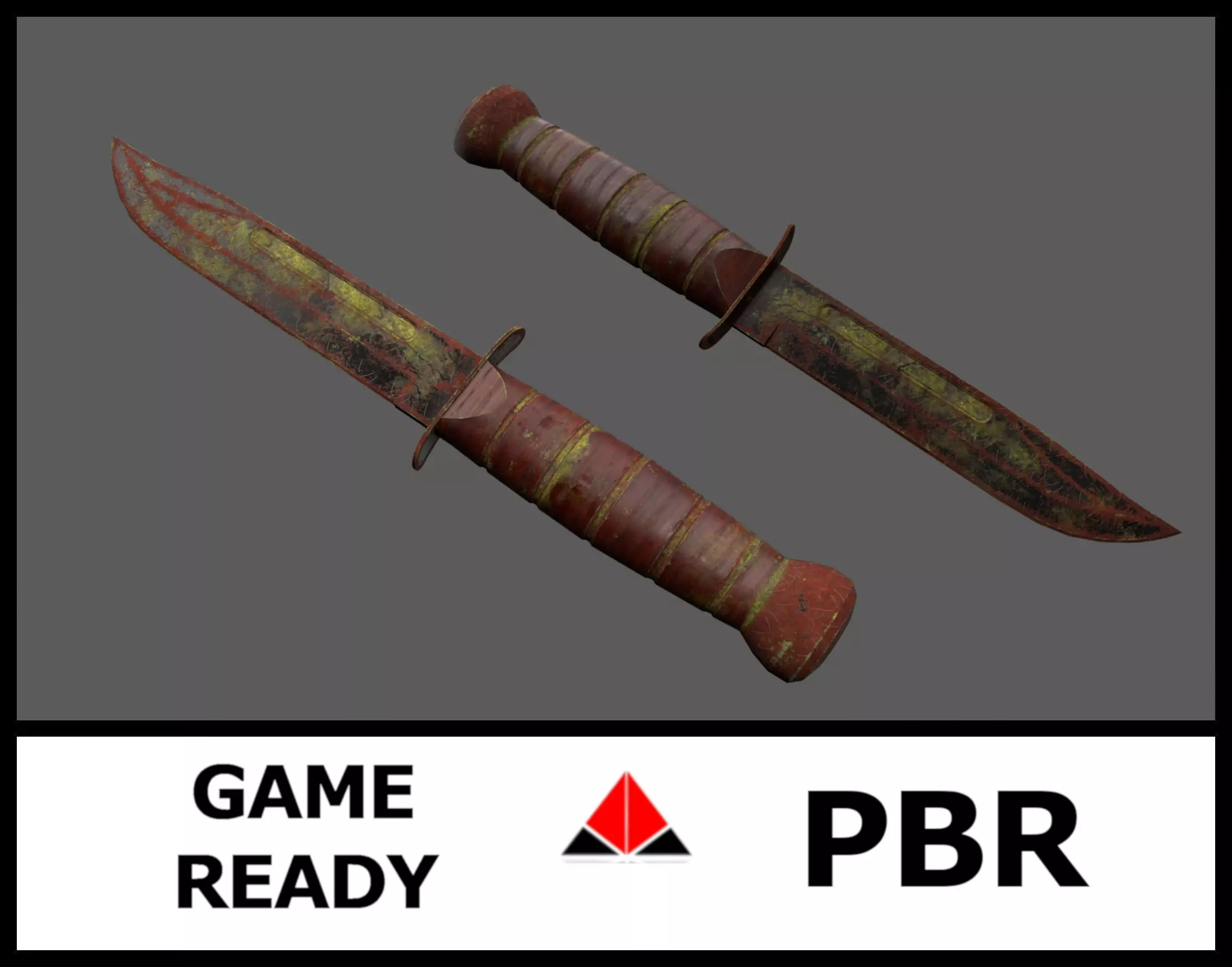Knife Ka-Bar Low-poly 3D model_0