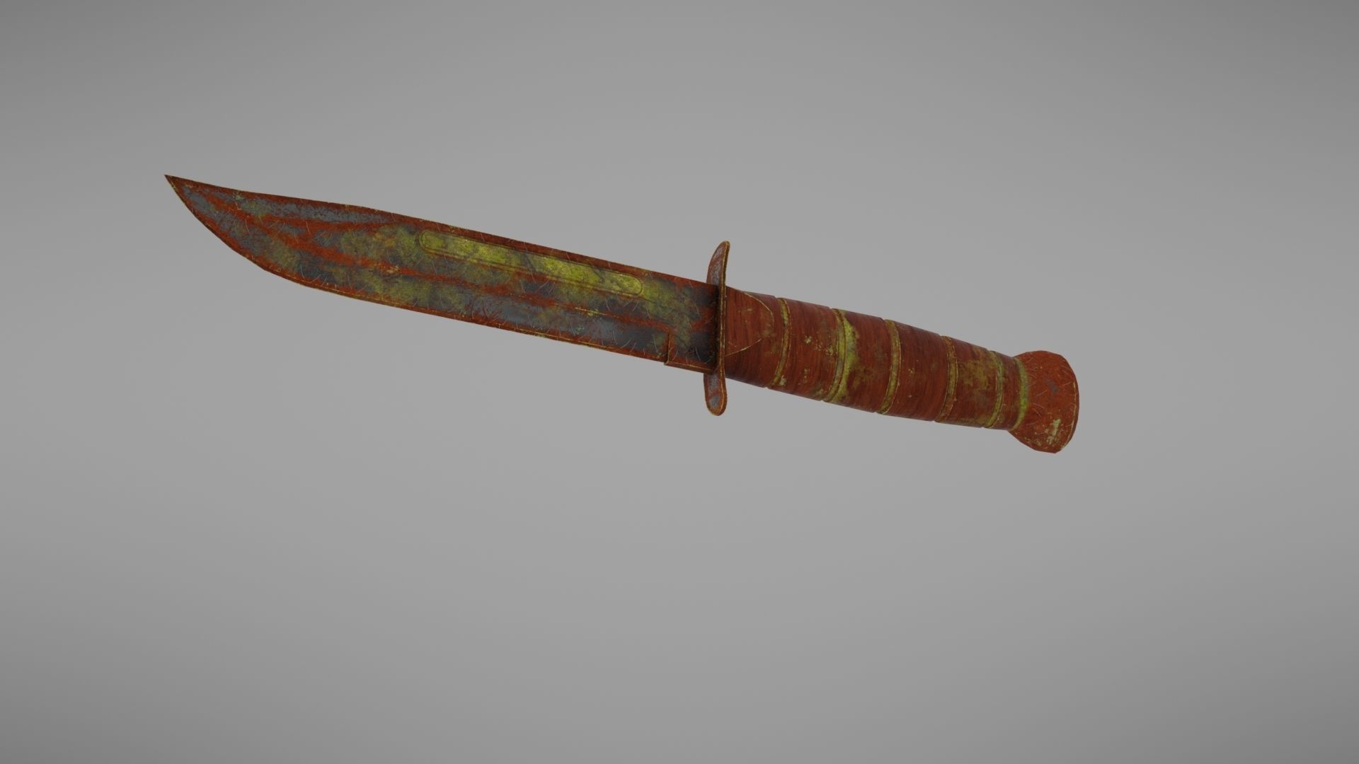 Knife Ka-Bar Low-poly 3D model_8