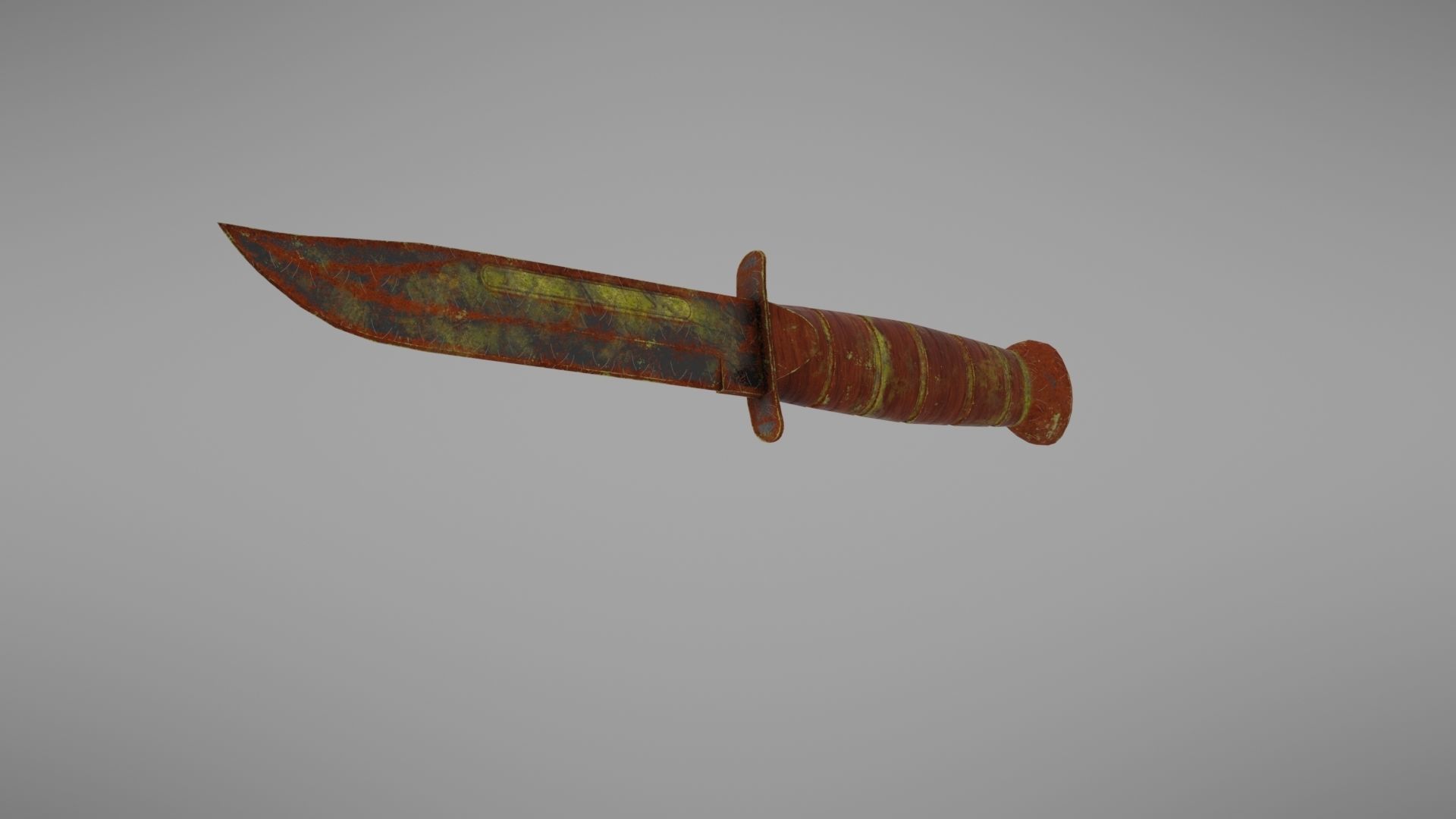 Knife Ka-Bar Low-poly 3D model_9