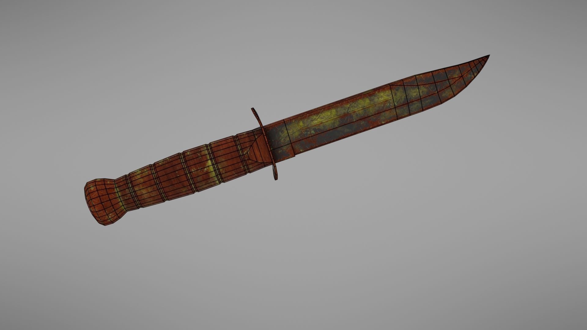 Knife Ka-Bar Low-poly 3D model_35