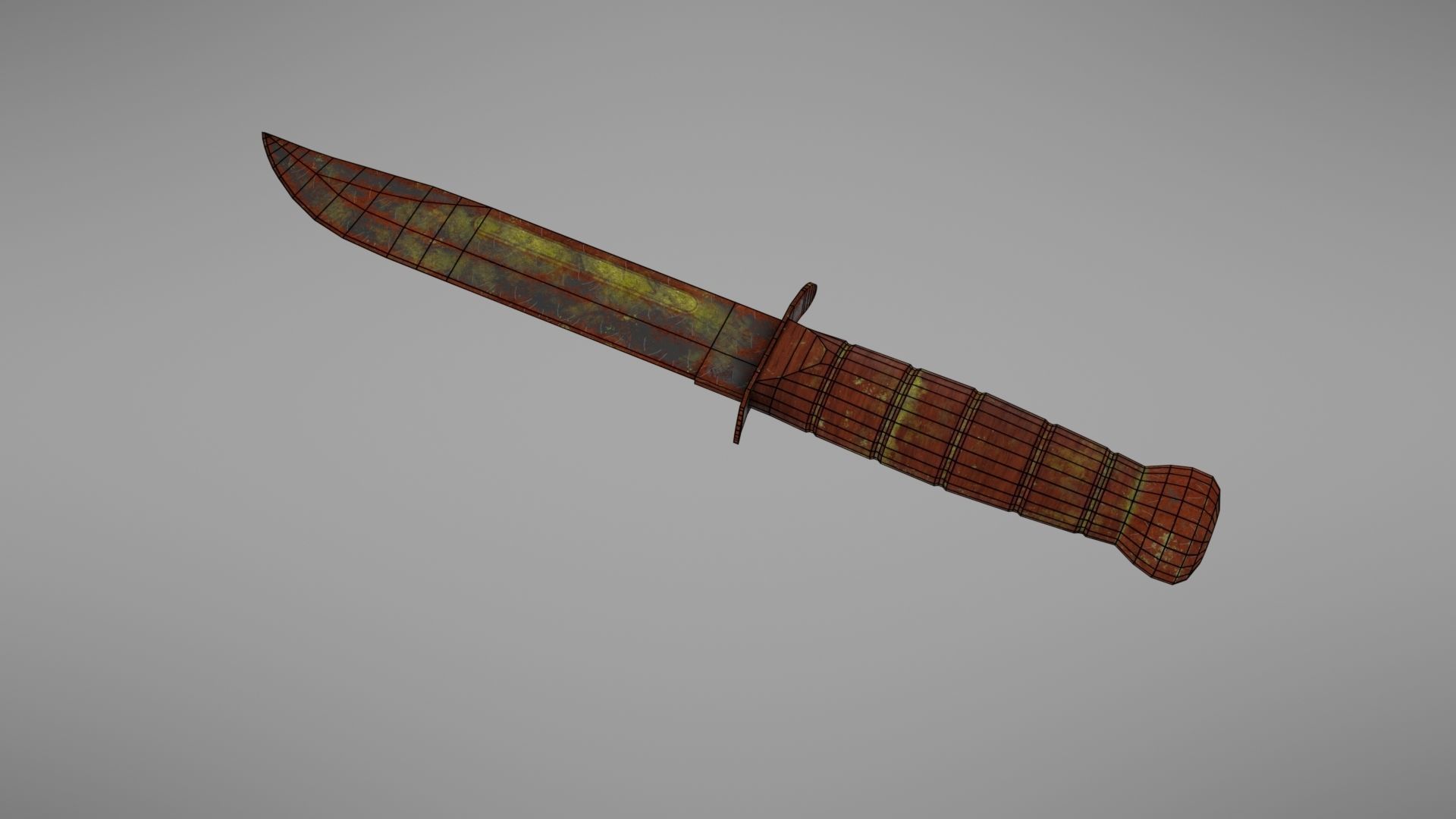 Knife Ka-Bar Low-poly 3D model_25