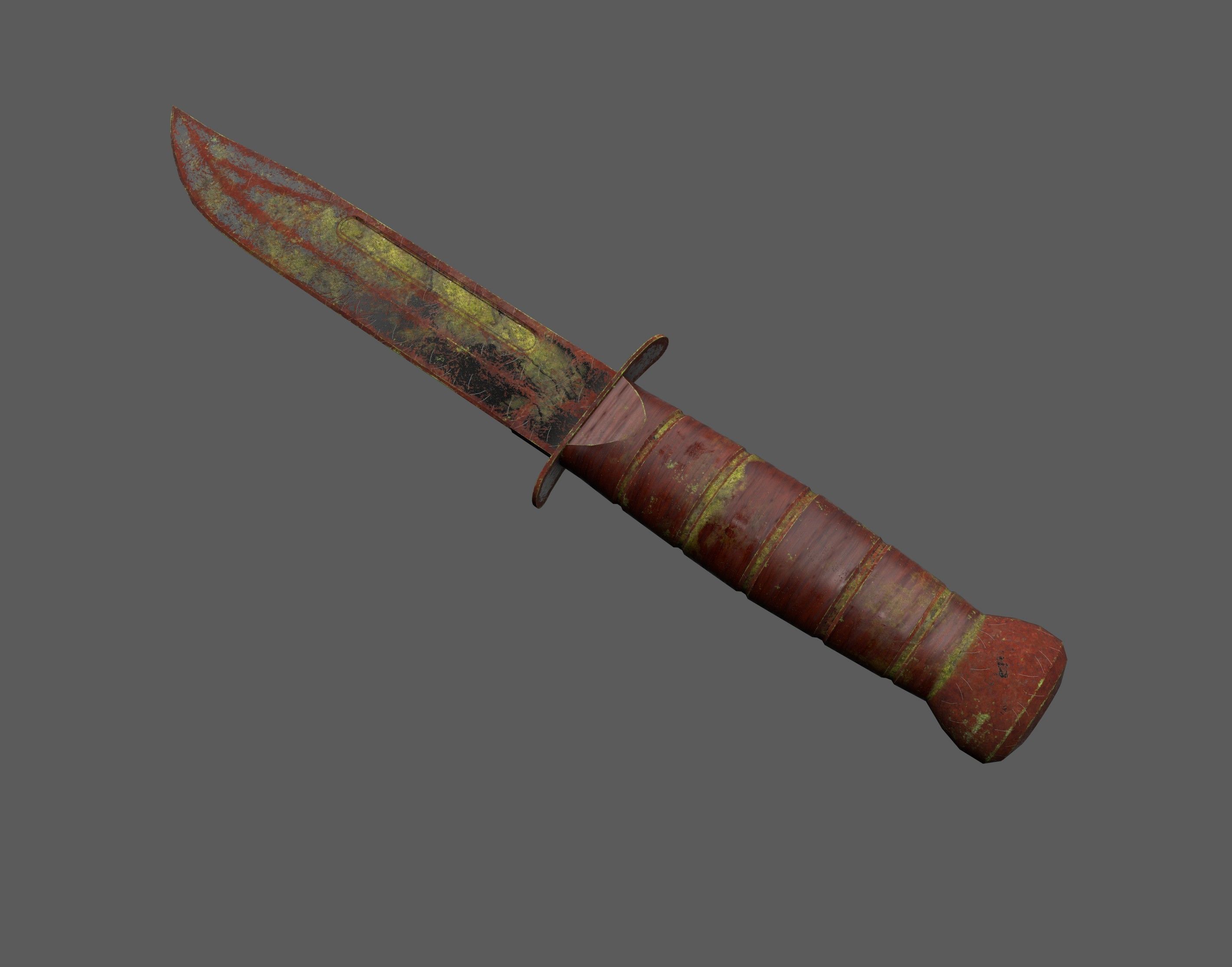 Knife Ka-Bar Low-poly 3D model_2