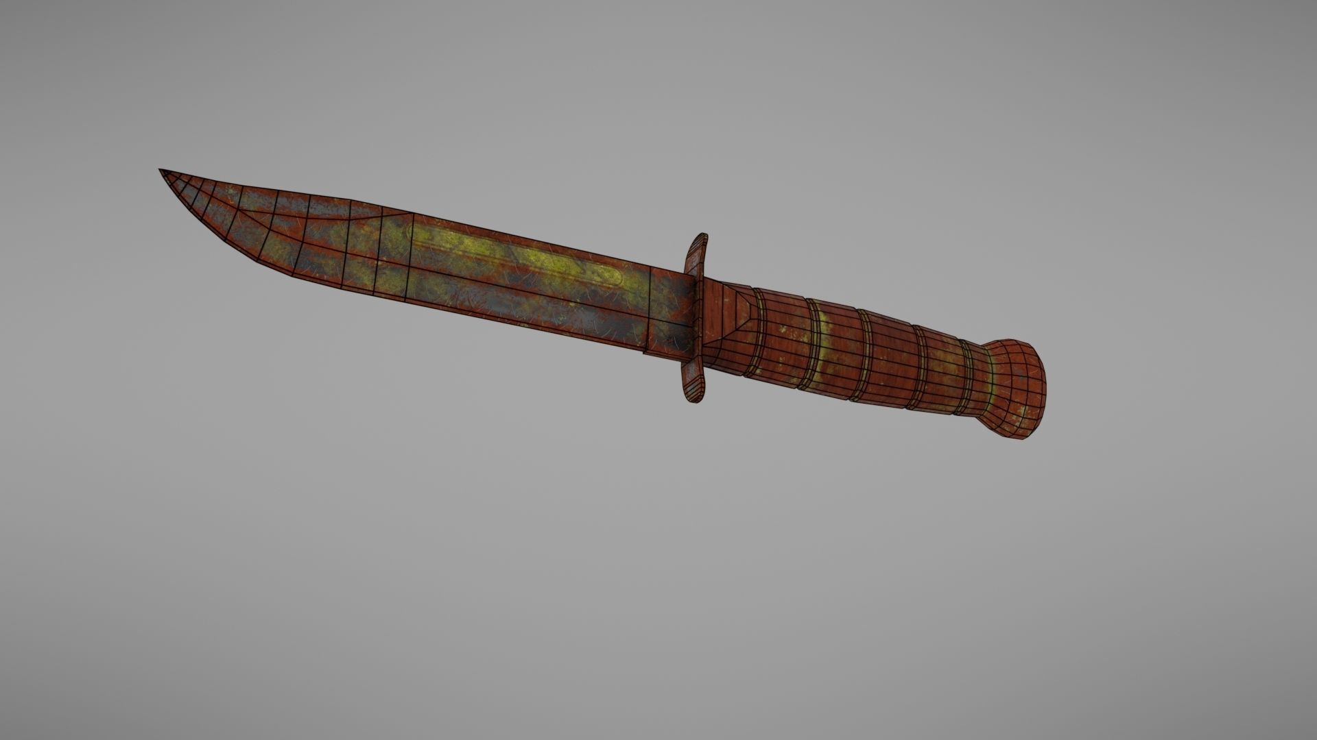 Knife Ka-Bar Low-poly 3D model_28