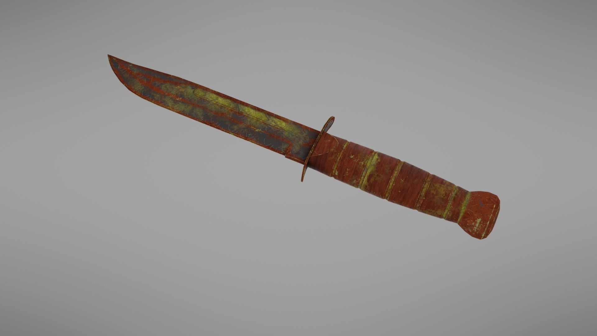 Knife Ka-Bar Low-poly 3D model_5