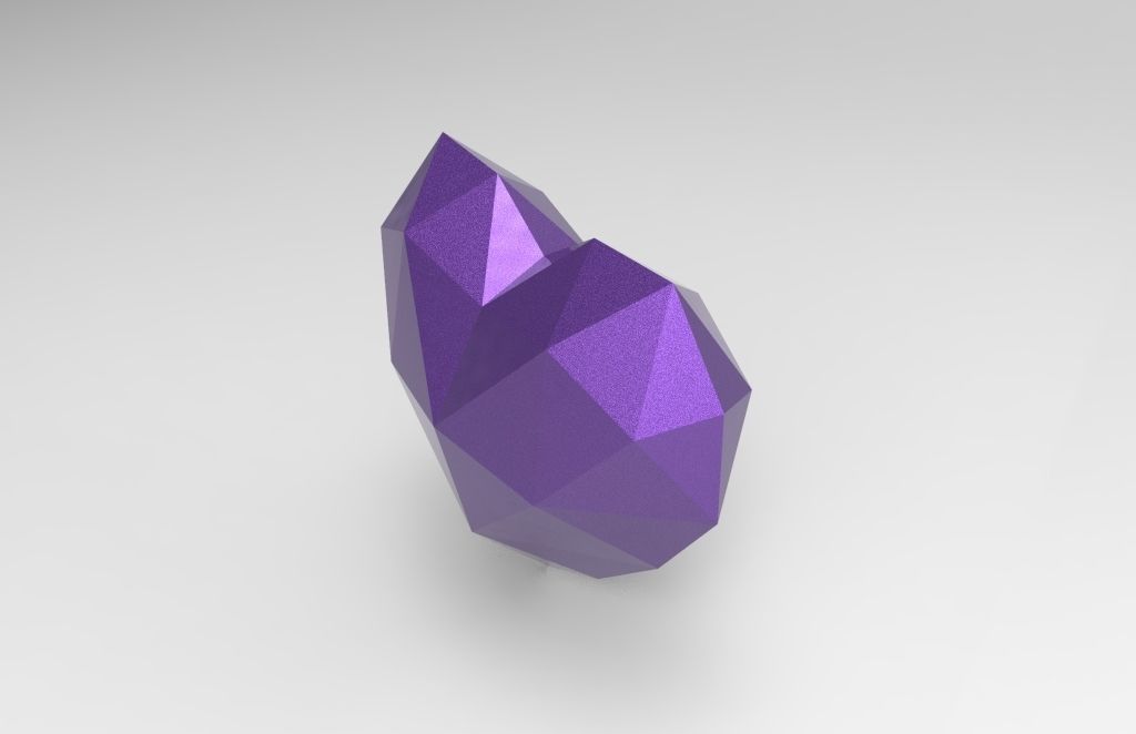 heart pepakura lowpoly for 3d printing 3D print model_14