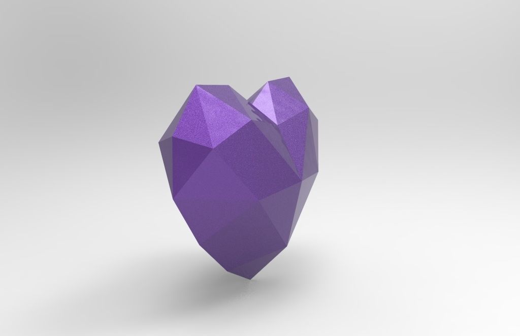 heart pepakura lowpoly for 3d printing 3D print model_10