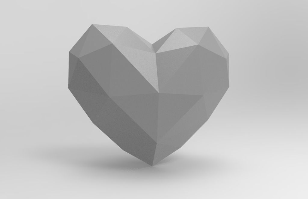 heart pepakura lowpoly for 3d printing 3D print model_16