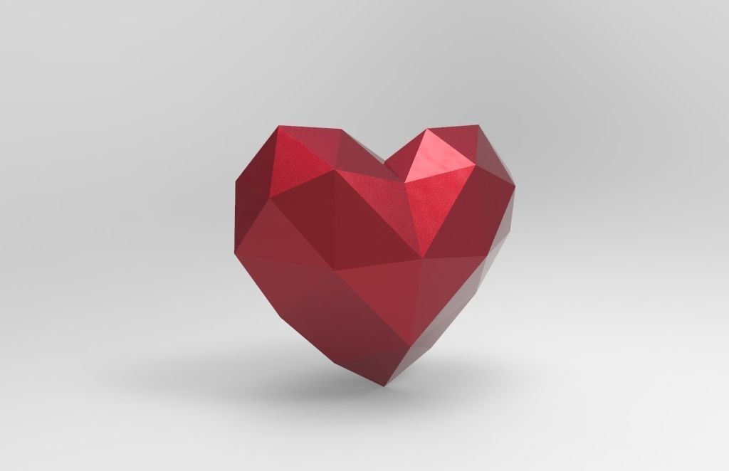 heart pepakura lowpoly for 3d printing 3D print model_20