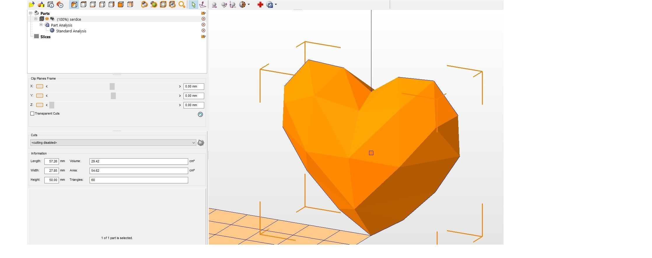 heart pepakura lowpoly for 3d printing 3D print model_2