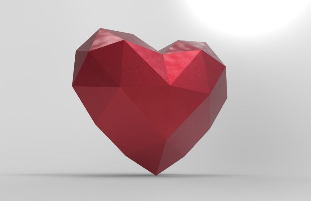 heart pepakura lowpoly for 3d printing 3D print model_18