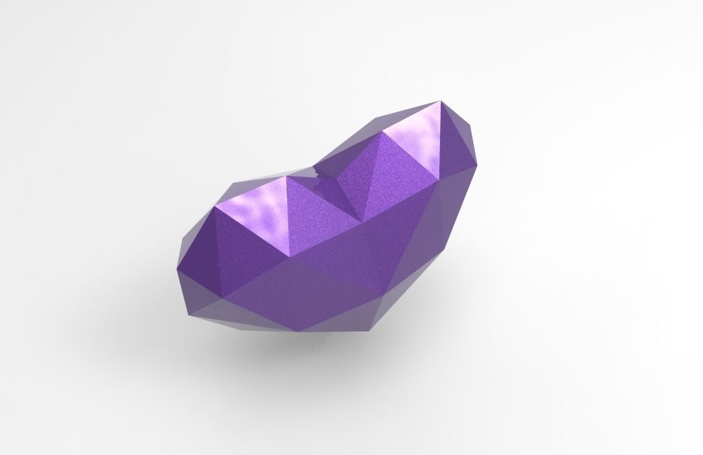 heart pepakura lowpoly for 3d printing 3D print model_11