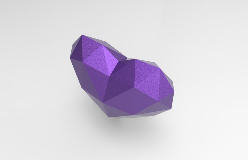 heart pepakura lowpoly for 3d printing 3D print model_13