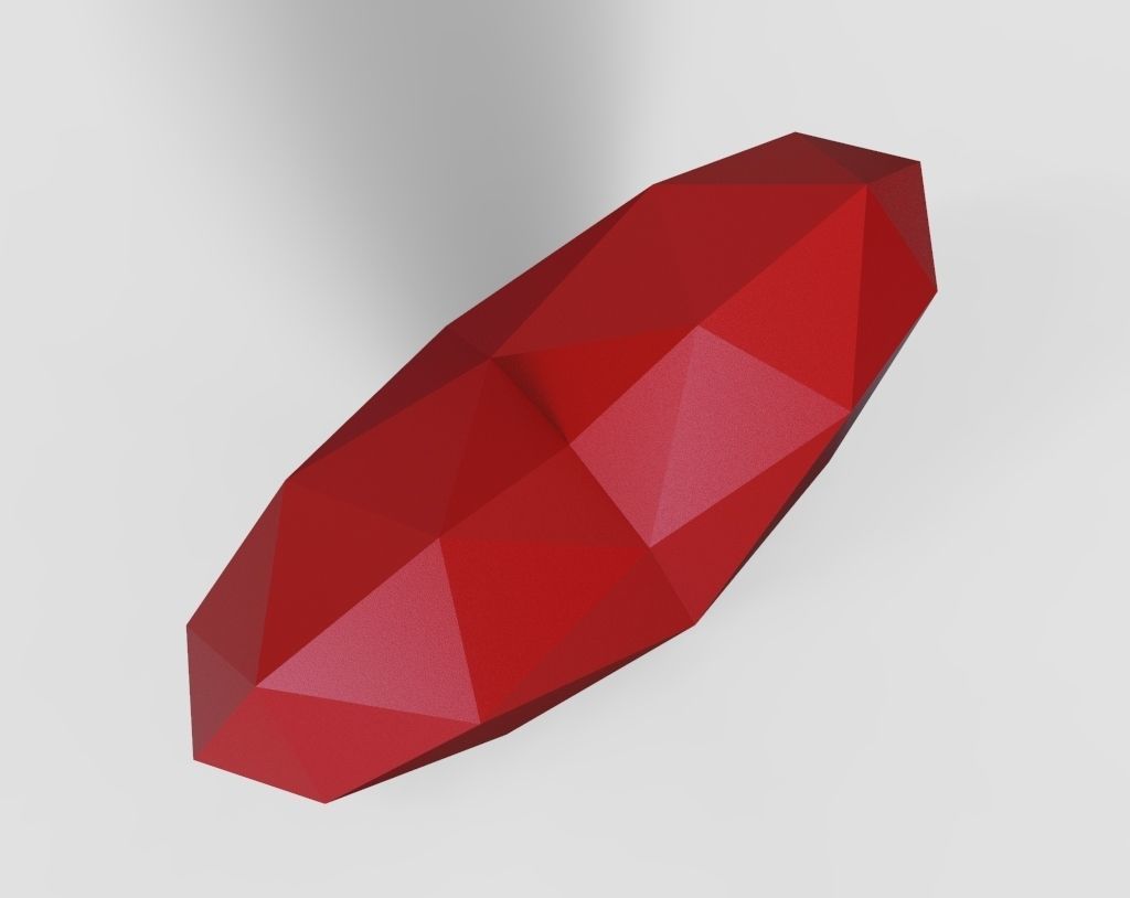 heart pepakura lowpoly for 3d printing 3D print model_3