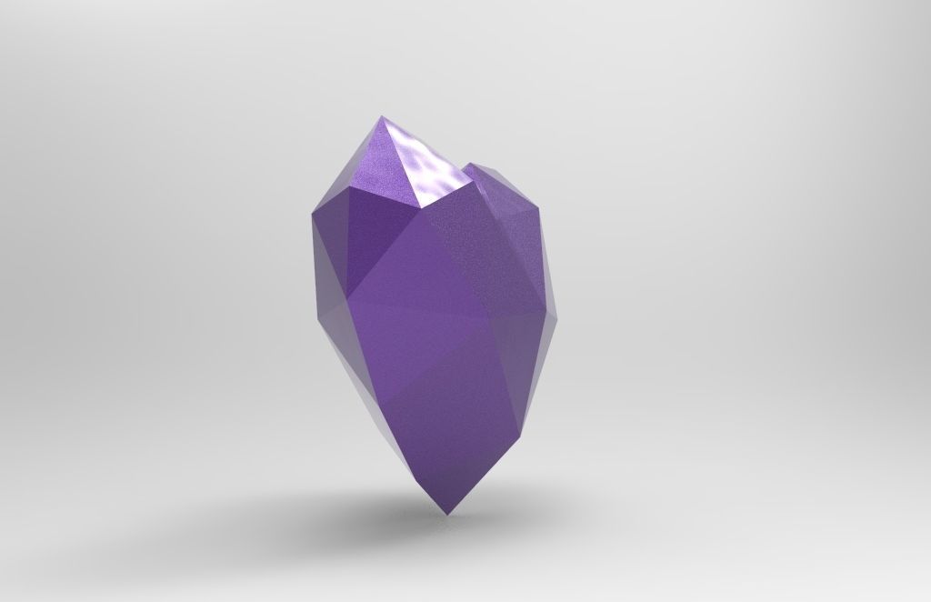 heart pepakura lowpoly for 3d printing 3D print model_12