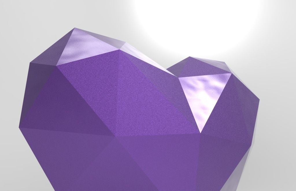 heart pepakura lowpoly for 3d printing 3D print model_21