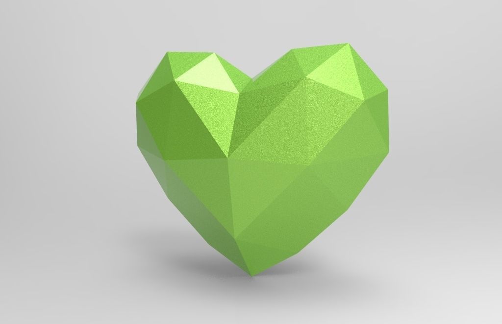 heart pepakura lowpoly for 3d printing 3D print model_17