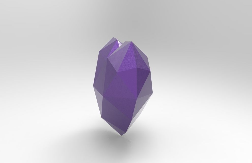 heart pepakura lowpoly for 3d printing 3D print model_7