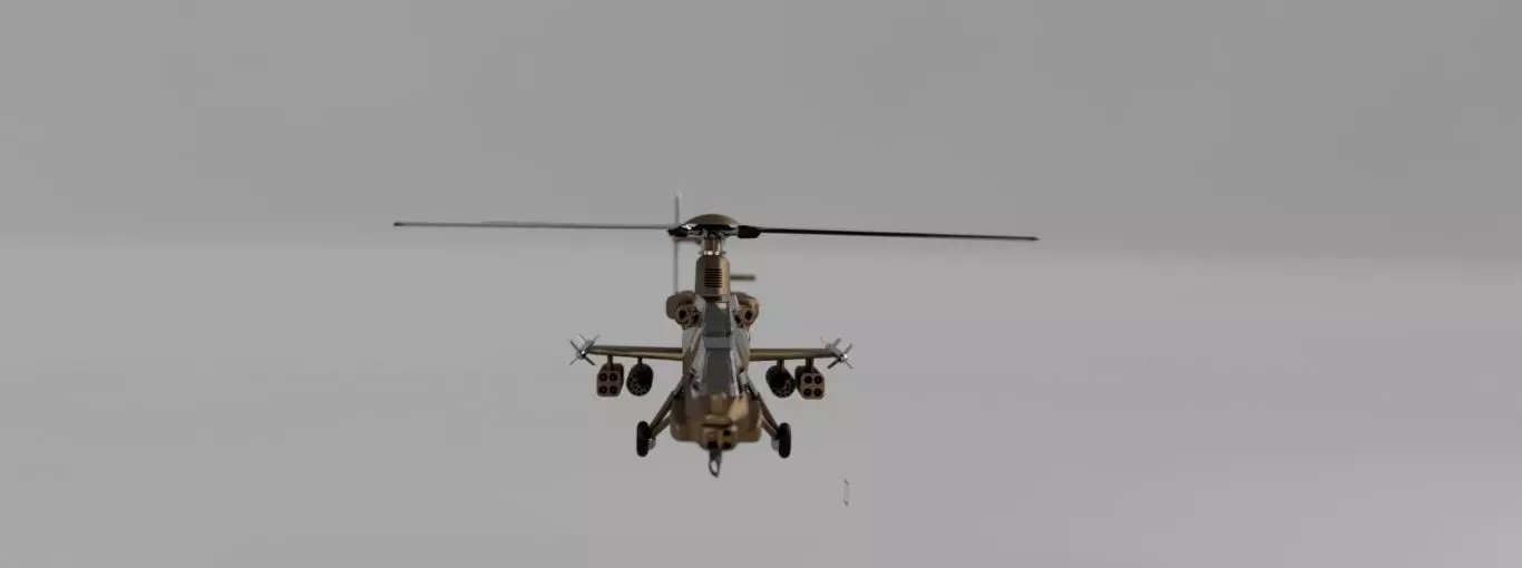 Rooivalk attach Helicopter 3D print model_0