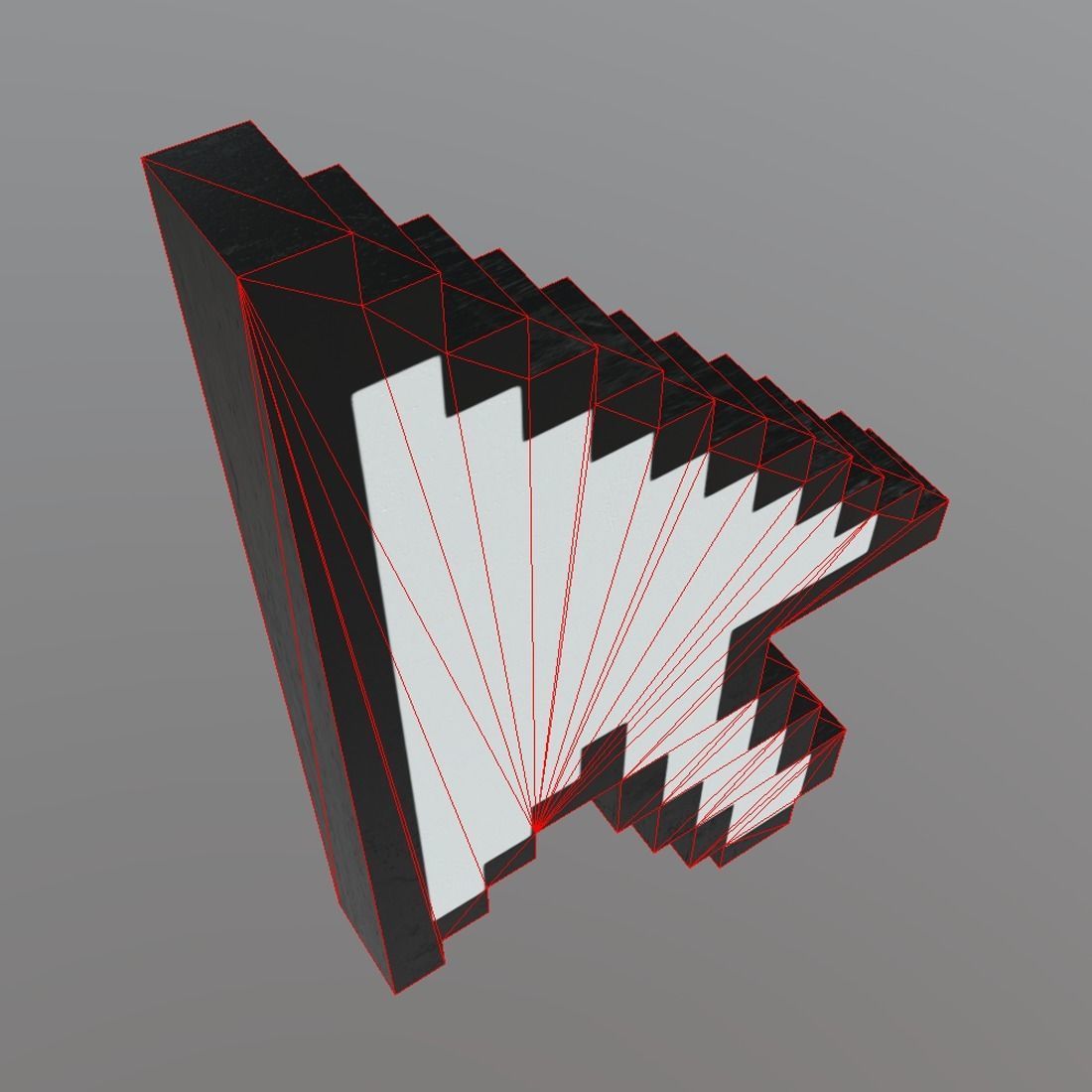 Cursor Arrow Low-poly 3D model_8